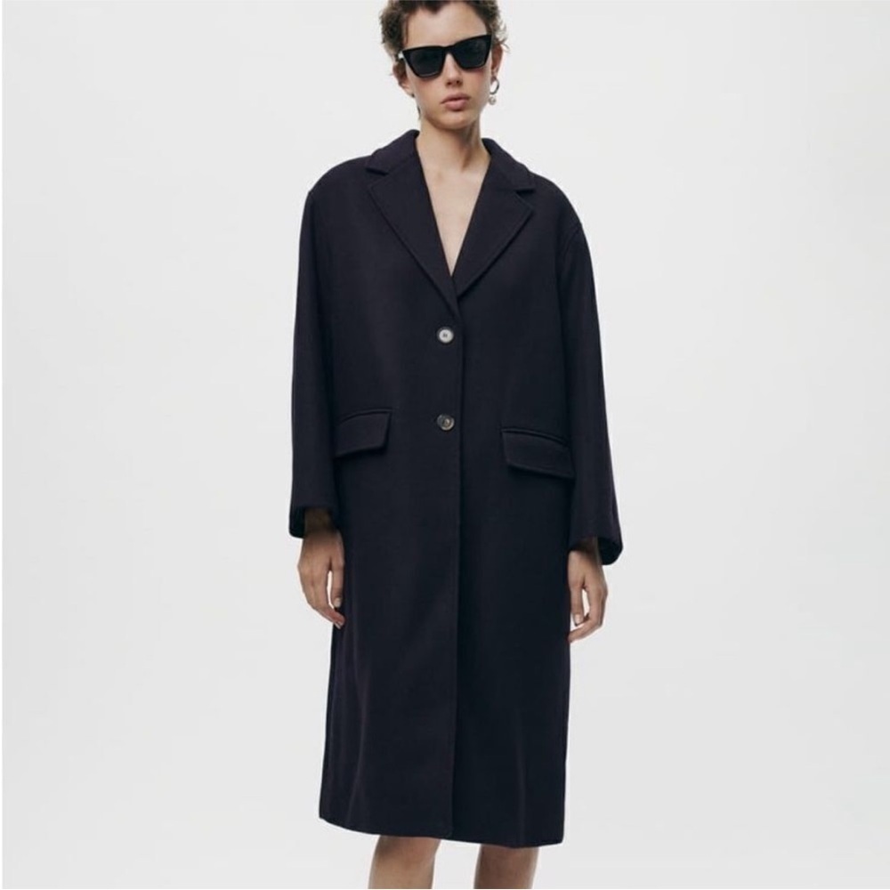 ZARA OVERSIZED WOOL BLEND COAT ZW COLLECTION - Picture 13 of 16